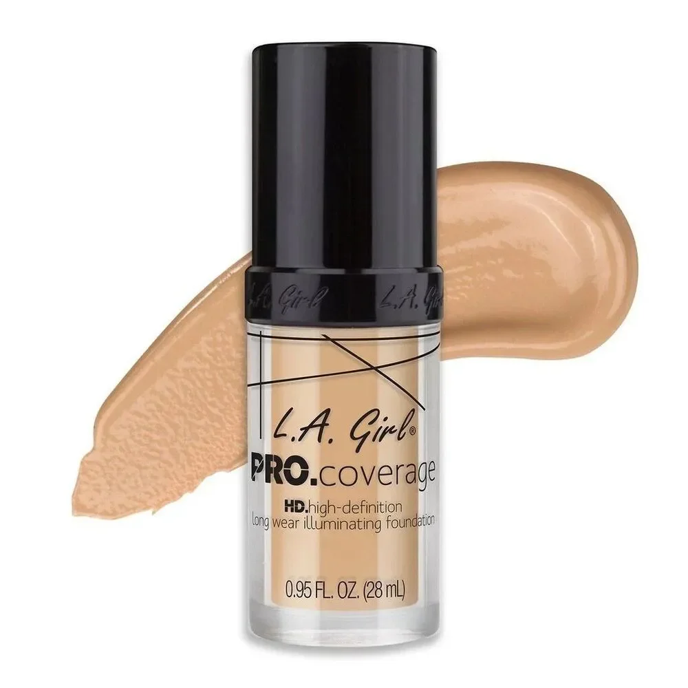 Lot of 2 L.A. Girl Pro Coverage Liquid Foundation HD Illuminating GLM642 Fair